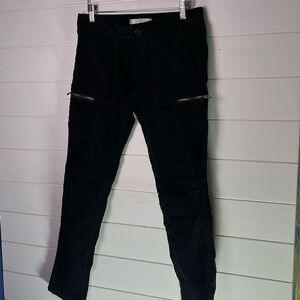 The loft size 2P black velvet pants. A47